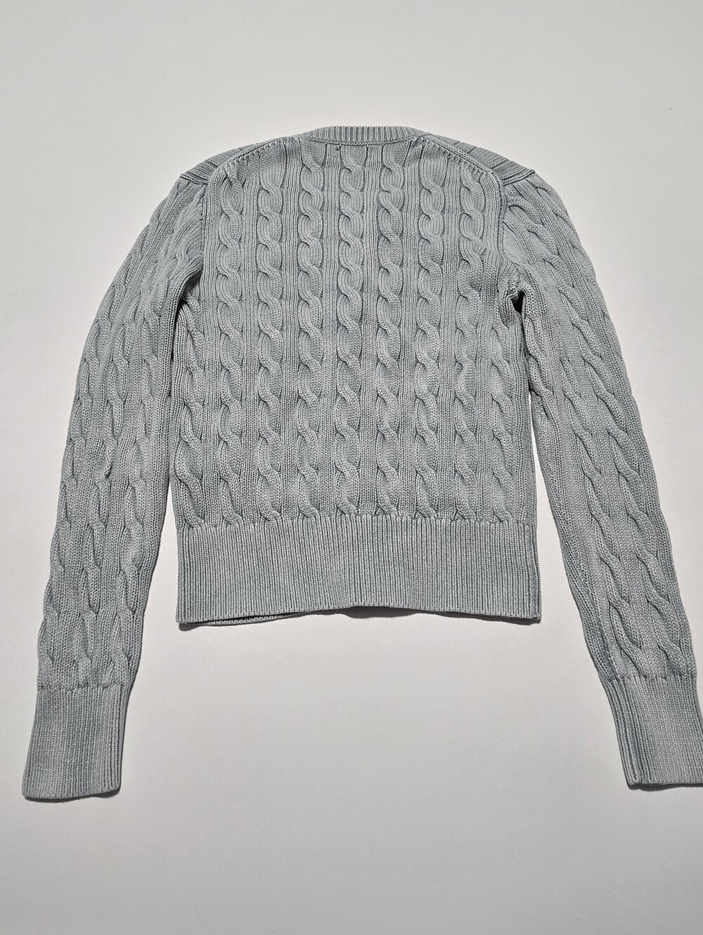 Polo Ralph Lauren Cable-Knit Cotton Crewneck Cardigan M - Picture 13 of 14